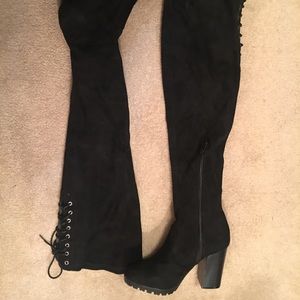 Black over the knee boots